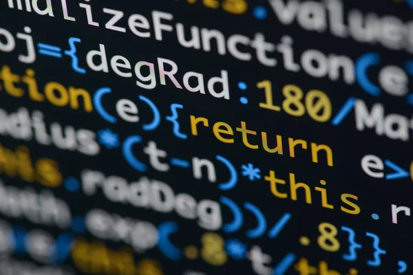 Gerçek Java komut dosyası kodu ekran geliştirmek. Programlama iş akışı abs