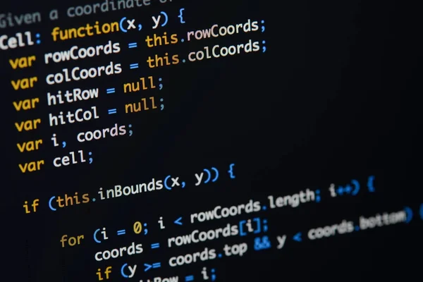 Gerçek Java komut dosyası kodu ekran geliştirmek. Programlama iş akışı abs
