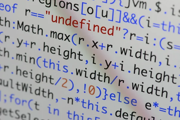 Gerçek Java komut dosyası kodu ekran geliştirmek. Programlama iş akışı abs
