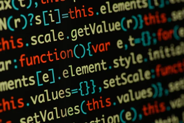 Gerçek Java komut dosyası kodu ekran geliştirmek. Programlama iş akışı abs
