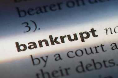 Bir Sözlüğü'ndeki iflas sözcüğü. İflas kavramı