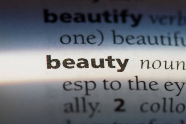 Güzellik Word'de bir sözlük. Güzellik kavramı