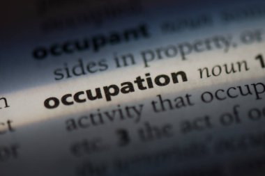 Bir Sözlüğü'ndeki meslek sözcüğü. İşgal kavramı