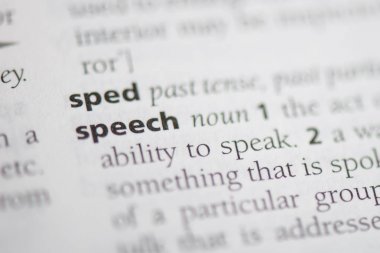 Konuşma Word'de bir sözlük. Konuşma kavramı