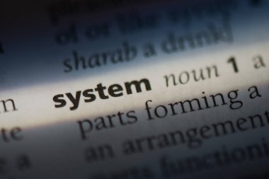 Sistem Word'de bir sözlük. Sistem kavramı