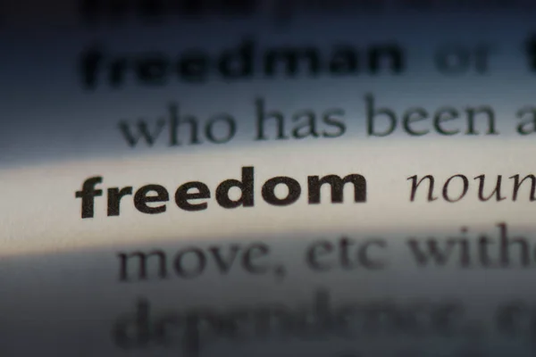 Svoboda slova ve slovníku. Koncept svobody — Stock fotografie