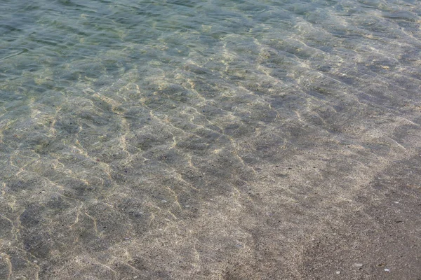 Mer Tranquille Limpide Sable Sur Plage — Photo