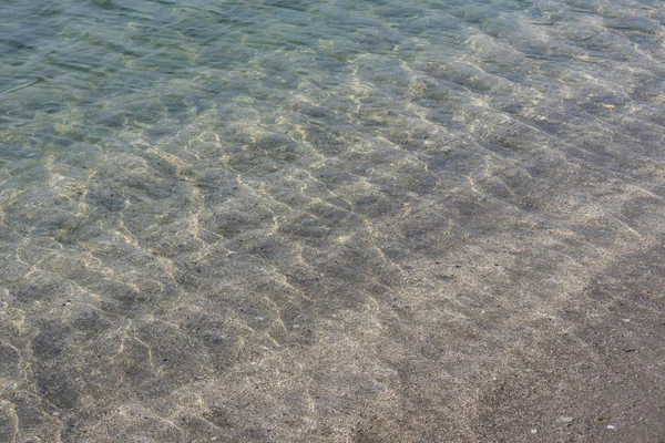 Lugnt Och Klart Hav Och Sand Stranden — Stockfoto