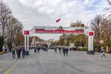 İstanbul, 23 Kasım 2019.istanbul, Asya ve Avrupa kıtaları arasında rüya şehri. İstanbul 'dan Sultanahmet Meydanı' yla manzara ve şehir manzarası.