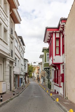 İstanbul, 23 Kasım 2019.istanbul, Asya ve Avrupa kıtaları arasında rüya şehri. Kadirga ilçesindeki tarihi binalarla İstanbul 'dan manzara ve şehir manzarası.