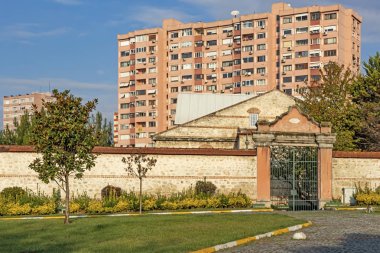 İstanbul, 23 Kasım 2019.istanbul, Asya ve Avrupa kıtaları arasında rüya şehri. İstanbul 'un tarihi ispirtohanesi ve Atakoy ilçesindeki konak evleri ile manzara ve şehir manzarası.