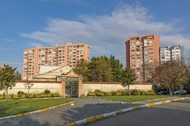 İstanbul, 23 Kasım 2019.istanbul, Asya ve Avrupa kıtaları arasında rüya şehri. İstanbul 'un tarihi ispirtohanesi ve Atakoy ilçesindeki konak evleri ile manzara ve şehir manzarası.