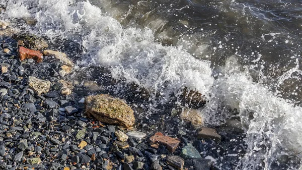 Rochers Vagues Bord Mer — Photo