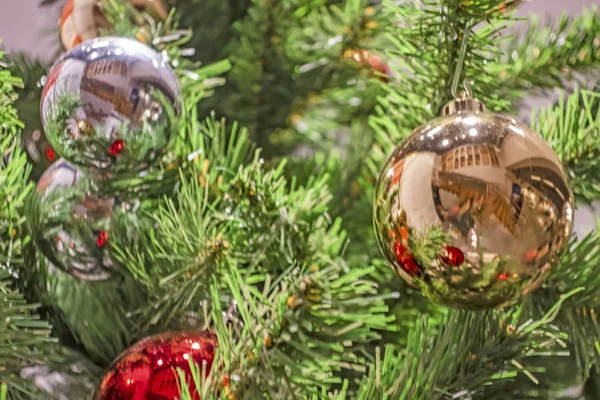 Cerrar Adornos Navidad Para Año Nuevo — Foto de Stock