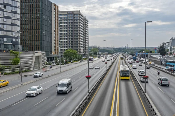 Yenibosna Istanbul Turkey June 2019 Cityscape Highway Yenibosna District Motor — стоковое фото