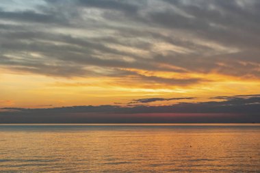 İstanbul 'da Marmara Denizi' nde gün batımı