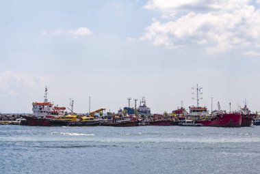 Yenikapi, İstanbul, 18 Ağustos 2019. İstanbul Yenikapi kıyılarından deniz manzarası. 