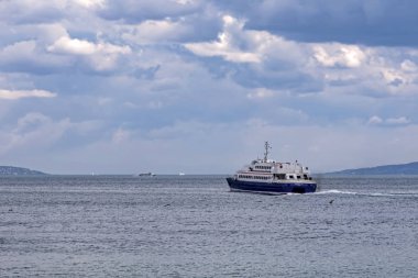 Yenikapi, İstanbul, 18 Ağustos 2019. İstanbul Yenikapi kıyılarından deniz manzarası. 