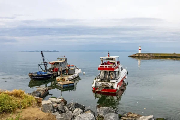 Kumkapi Istanbul Kalkon Juli 2019 Havsutsikt Från Kumkapikusten Med Fiskebåtar — Stockfoto