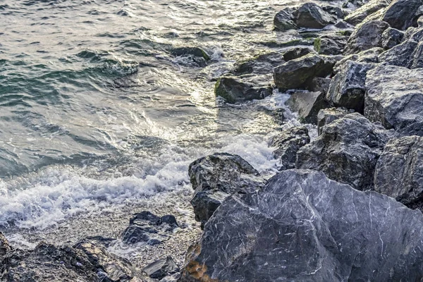 Rochas Ondas Lado Mar — Fotografia de Stock