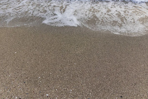 Spiaggia Onde Sulla Costa Del Mare Nella Stagione Invernale — Foto Stock