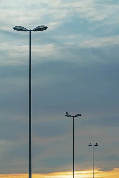 Straßenlaterne Für Die Beleuchtung Freien — Stockfoto