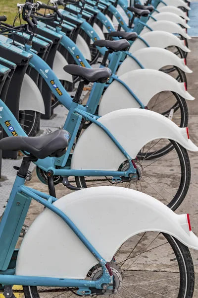 Istanbul Turkey 2020 Smart Bike Sharing System Transportation Istanbul Europe — 스톡 사진