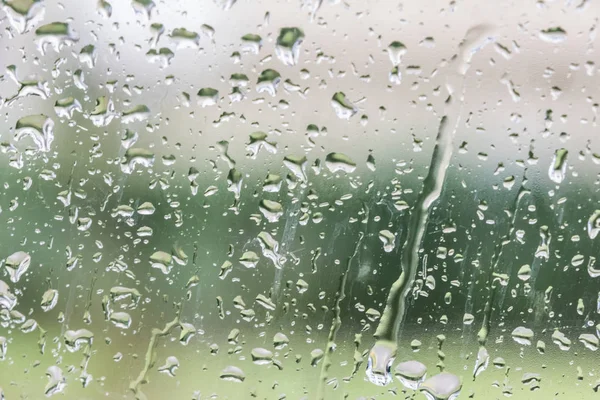 Close Raindrops Window Winter Season — 스톡 사진