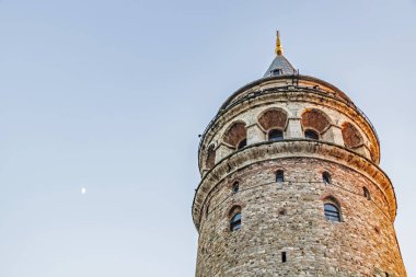 beyoğlu, istanbul, hindi-ocak 4.20.harici görünüm Beyoğlu 'nun Beyoğlu ilçesindeki galata kulesinden İstanbul tarihi ve turistik ikonu.