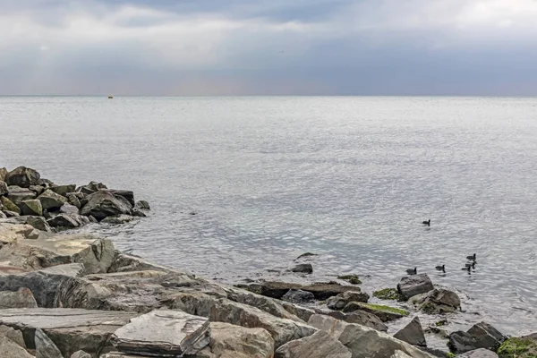 Blick Auf Das Marmarameer Der Wintersaison Und Bewölktes Wetter Mit — Stockfoto