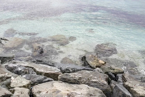 Uitzicht Marmara Zee Het Winterseizoen Bewolkt Weer Met Zee Kust — Stockfoto