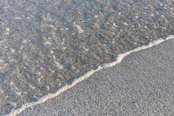 Strand Sand Und Küstenwellen Der Wintersaison — Stockfoto