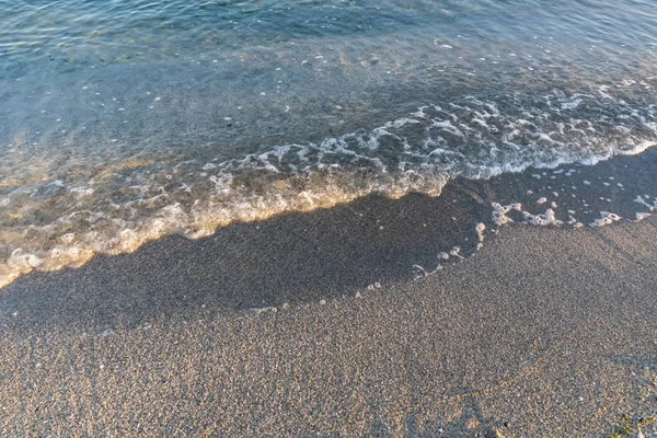 Пляж Пісок Берегові Хвилі Зимовий Сезон — стокове фото