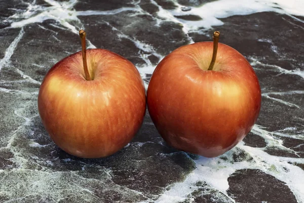 Nahaufnahme Bereit Rote Äpfel Auf Hintergrund Essen — Stockfoto