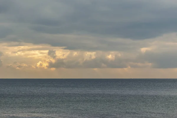 seascape from marmara sea in cloudy weather by the sea