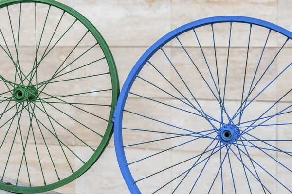 Close Decorative Metal Wheels — Stock Photo, Image