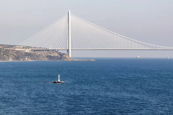Bosporus Istanbul Krůtí Leden 2020 Most Yavuz Sultan Selim Most — Stock fotografie