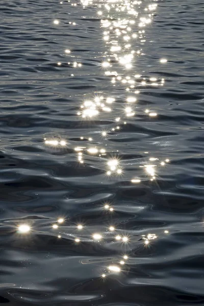 Sol Noite Faíscas Mar — Fotografia de Stock