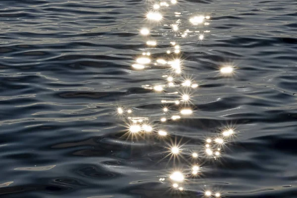 Evening Sun Sparkles Sea — 스톡 사진