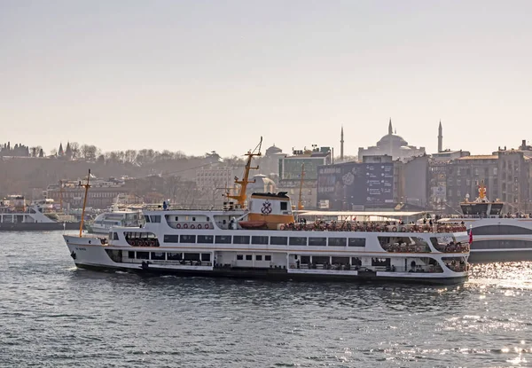 Istanbul Turkey February 2020 City Lines Ferry Passenger Transport Old — Stock Photo, Image