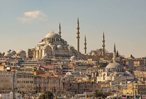 Stanbul Şubat 2020 Avrupa Ile Asya Arasında Tarihi Binalar Stanbul — Stok fotoğraf