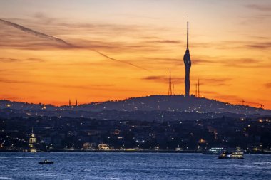 İstanbul, 26 Şubat 2020. İstanbul 'dan manzara ve şehir manzarası gün doğumunda ve sabahın erken saatlerinde.