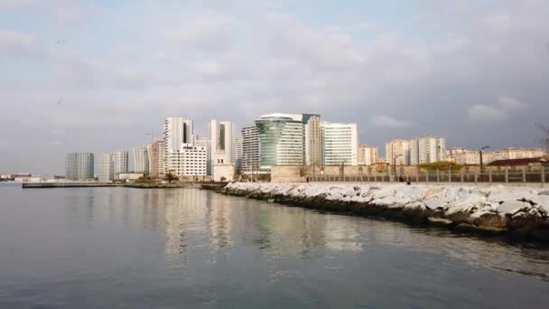 Atakoy Istanbul Hindi Atakoy Baruthane Parkı Atakoy Limanındaki Modern Tarihi — Stok video