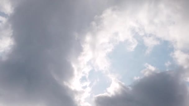 Bewegingen Van Lucht Naar Hemel Bewolkt Weer — Stockvideo