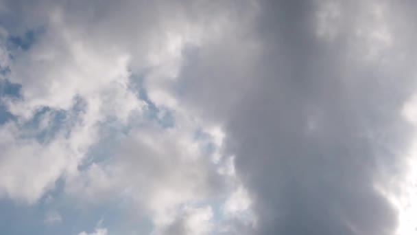 Bewegingen Van Lucht Naar Hemel Bewolkt Weer — Stockvideo