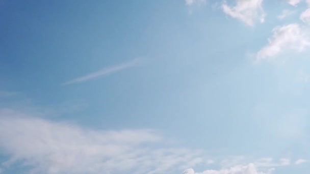 Воздушные Движения Небе Облачную Погоду — стоковое видео
