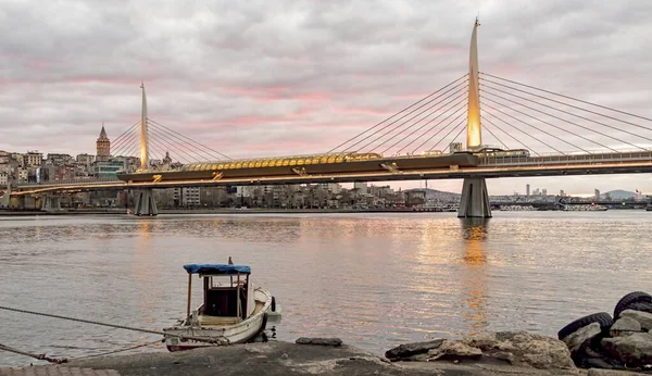 Unkapani Istanbul Turkey March 2020 Goldenhornblick Frühen Morgen Mit Halligen — Stockfoto