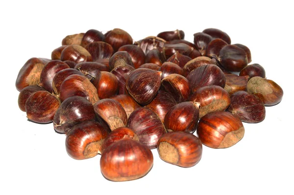 Castagne immagini, castagne sgusciate — Foto Stock