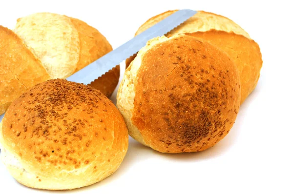 Турецька хліб, ніж і різання зображення Ради — стокове фото