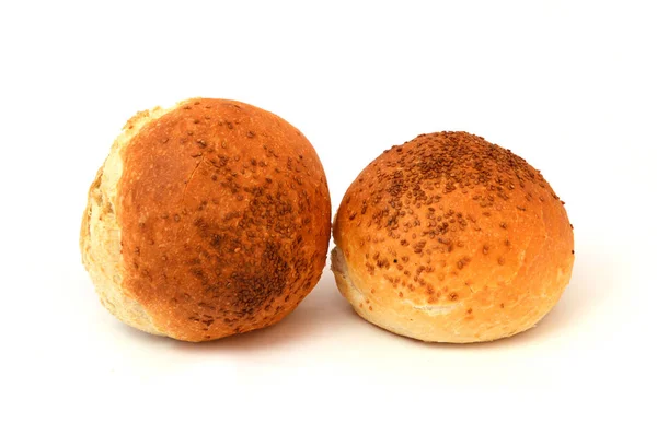 Turks brood, klein brood, sesam brood, beelden van brood in een zak — Stockfoto